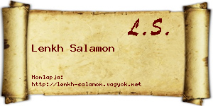 Lenkh Salamon névjegykártya